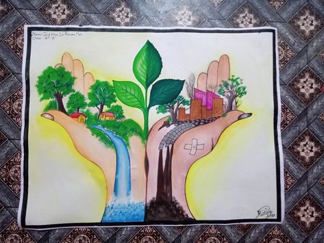 Environmental pollution poster for compitition by mantasha arts 😍 Environmental Pollution Poster, Pollution Poster, Air Pollution Poster, Save Earth Drawing, Earth Drawing, Diwali Drawing, Earth Drawings, Bond Paper Design, Drawing Lessons For Kids