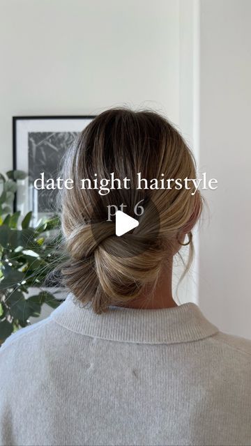 adison walker | hair stylist on Instagram: "what’s your go to date night hairstyle?? I love this knot bun 😍   #utahhairstylist #weddinghair #datenighthair" Easy Wedding Guest Hair Ponytail, Heatless Wedding Guest Hairstyles, Cute Hairstyles Low Bun, Night Bun Hairstyles, Low Bun Simple Hairstyles, Wedding Guest Hair Easy Diy, Cute Night Time Hairstyles, Side Knot Hairstyles, Long Up Hairstyles