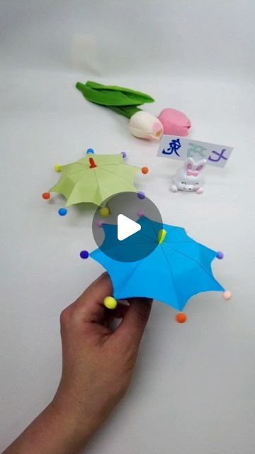 Title: Little Hands DIY: Making a Miniature Umbrella 🌂  Hashtags: - #Handmade - #HandmadeUmbrella - #UmbrellaFoldingMethod - #Handmade... | Instagram Diy Small Umbrella, Making Umbrella Crafts, Miniature Umbrella, Mini Umbrella, Diy Making, Room Box, Fairy Houses, March 21, Toothpick