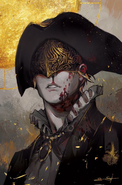 Mask Personality Art, Eyes Mask Drawing, Mask That Covers Eyes, Drawing Mask Faces, Golden Mask Fantasy Art, How To Draw Pirate Hat, Masked Oc Male, Cool Masks Dark, Eye Covering Mask