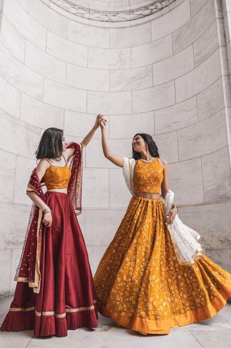 Sisters Photography Poses, Bridesmaid Poses, Bridesmaid Photoshoot, Sisters Photoshoot Poses, Sister Photography, Silk Lehenga Choli, Lehenga Choli For Women, Choli For Women, Sister Poses