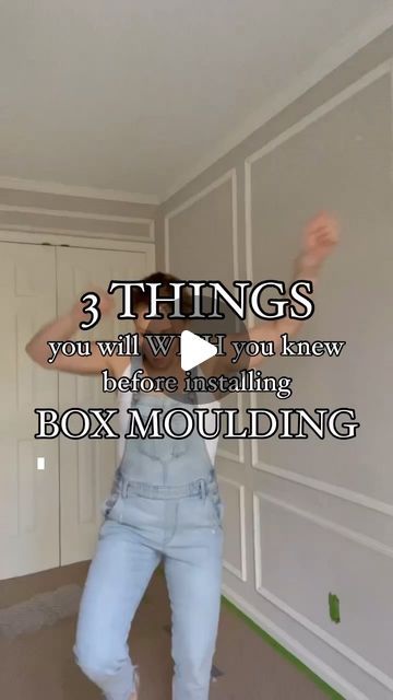 Wall Moulding Dimensions, Flexible Moulding Trim, Box Molding Bedroom, Box Moulding Bedroom, Hallway Woodwork, Box Moulding Wall, Box Trim On Wall, Mouldings And Trim Ideas, Bedroom Moulding