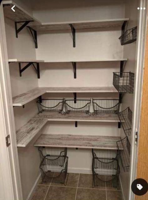 Remodel Pantry, Under Stairs Pantry, Pantry Renovation, Pantry Closet Design, Pantry Layout, Pantry Decor, Farmhouse Pantry, Pantry Room, Desain Pantry