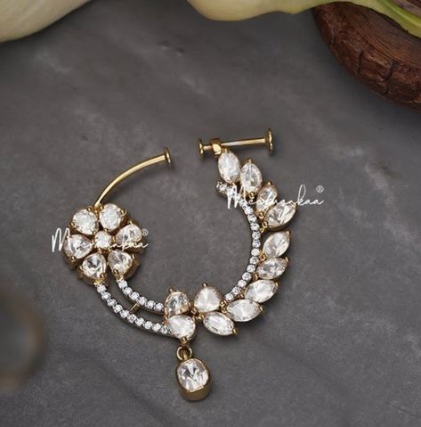 Diamond Nath Designs, Diamond Nath, Nath Nose Ring, Vintage Indian Jewelry, Nose Ring Jewelry, Wedding Jewelry Sets Bridal Jewellery, Antique Necklaces Design, Fancy Jewelry Necklace, Indian Bridal Jewelry Sets