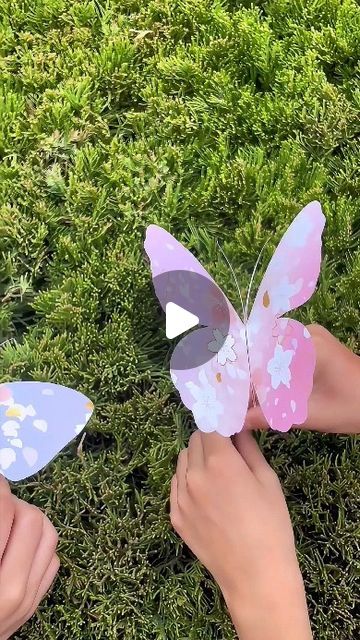 paper crafts creator on Instagram: "Title: "Springtime Joy: Creating Flying Butterflies with Children" Hashtags: #ParentChildHandicraft #KindergartenHandicraft #CreativeHandicraft #HandmadeDIY" Kids Handicraft, Flying Butterflies, Butterflies Flying, Preschool Crafts, Spring Time, Butterflies, Kindergarten, Crafts For Kids, Preschool