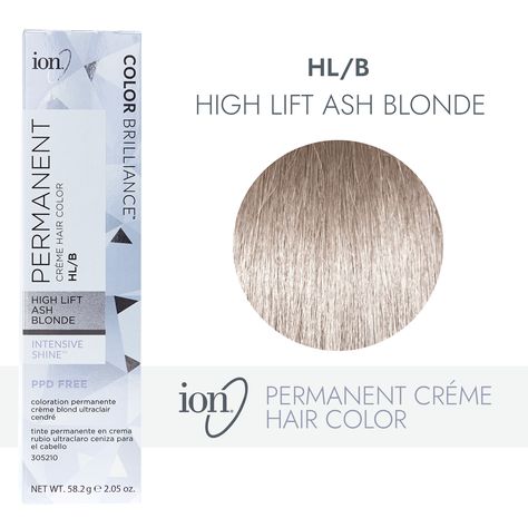 ion Color Brilliance Permanent Creme Hair Color utilizes pure ionic micro pigments for deeper, more intense color. Ion HL-B Hi Lift Ash Blonde Permanent Creme Hair Color | Blonde | 2.05 oz. | Sally Beauty Sally Beauty Supply Hair Color, High Lift Hair Color, Ion Hair Colors, Toner For Blonde Hair, Ion Color Brilliance, Grey Hair Coverage, Sally Beauty Supply, Color Rubio, Dyed Blonde Hair