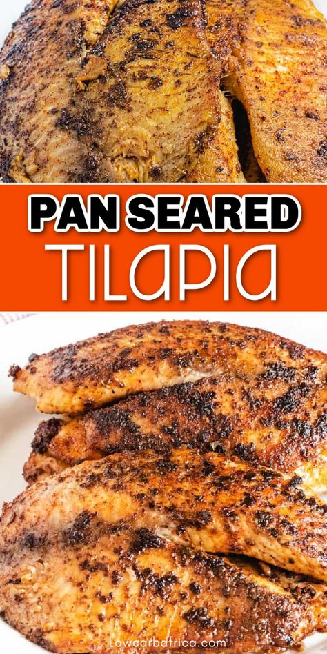 How To Make Tilapia On Stove, Talipia Recipes Pan Seared, Talipia Recipes Smoked, Spanish Tilapia Recipe, Spicy Tilapia Recipes, Tilapia Recipes Stovetop, Easy Baked Tilapia Recipes Ovens, Sauteed Tilapia Recipes, How To Season Tilapia Fish