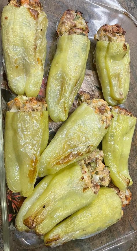 Introducing Stuffed Cubanelle Peppers, a delightful dish that blends the vibrant flavors of Italian sausage, aromatic herbs, and savory cheese stuffed into tender, roasted cubanelle peppers. This recipe is perfect for those seeking a comforting yet wholesome meal. Each bite offers a symphony of flavors and textures, making it a favorite for gatherings or cozy […] Stuffed Cubanelle Peppers, Stuffed Roasted Peppers, Cubanelle Pepper, Springtime Recipes, White Bean Soup Recipes, Facebook Recipes, Savory Cheese, Bean Soup Recipes, Homemade Tomato Sauce