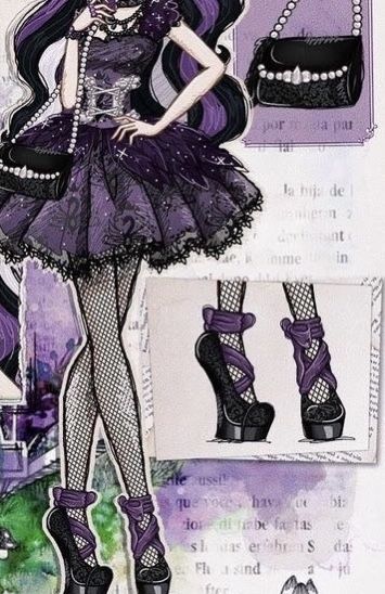 Twyla Monster High Outfits, Raven Queen Costume, Raven Queen Outfit, Ever After High Outfits, Acotar Fanfic, Monster High Aesthetic Outfit, Raven Aesthetic, Everafter High, Rich Girl Fashion