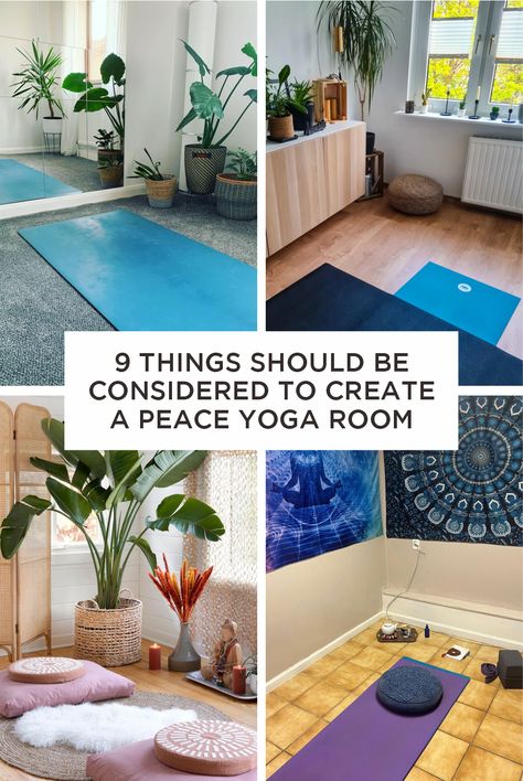 Yoga Studio Curtains, Mini Yoga Studio At Home, Yoga Space At Home Small Ideas, Yoga Room With Plants, Small Home Yoga Space, Meditation Room Ideas Home, Yoga Space At Home Small Bedrooms, Small Space Yoga Area, Home Yoga Room Ideas Bohemian