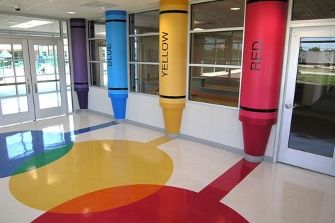 Kindergarten Interior, Preschool Designs, School Building Design, Daycare Design, Kids Cafe, Kindergarten Design, School Murals, School Interior, Interior Design School