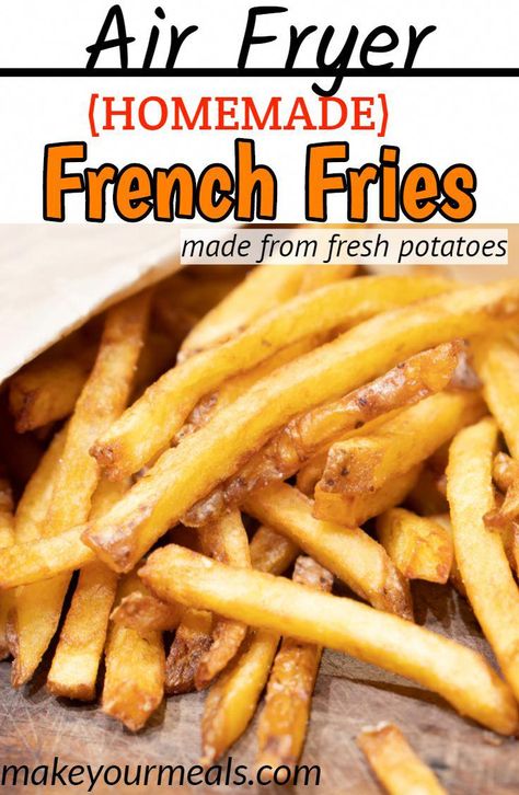 Air Fryer Fries, Air Fryer French Fries, Homemade Fries, Making French Fries, Brown French, Homemade French Fries, Frozen French Fries, Thighs Chicken, Fresh Potato