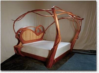 Art Nouveau Nortica Bed, this bed is laminated and custom carved out of mahogany and oak. This is a very amazing and interesting piece of furniture. Without a doubt a unique bed.  Www.briggssculpture.com http://artnouveauanddeco.tumblr.com/post/6688048732/the-nortrica-bed 1890s Interior, Bedroom 2023, Nouveau Furniture, Art Deco Bed, Amazing Furniture, Unusual Furniture, Art Nouveau Furniture, Art Nouveau Architecture, Carving Wood