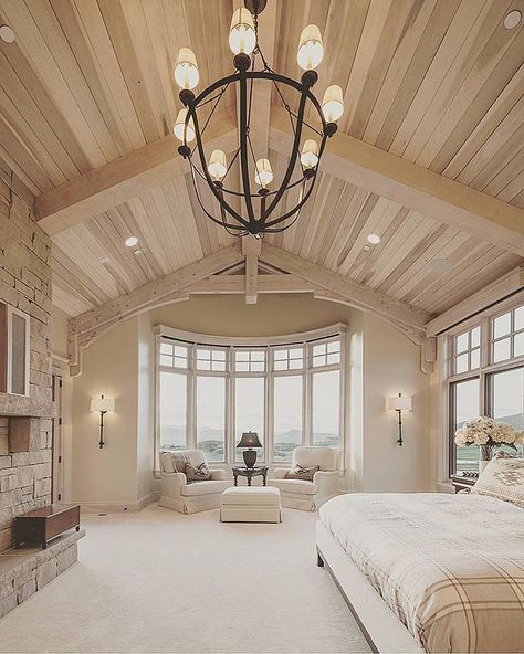 Interior Design on Instagram: “Stunning architecture & beautiful finishes ... We wouldn't expect anything less from the amazing @cameohomesinc ” Dream Master, Haus Am See, Lots Of Windows, Master Bedrooms Decor, House Goals, Style At Home, Dream Rooms, Beautiful Bedrooms, Dream Bedroom