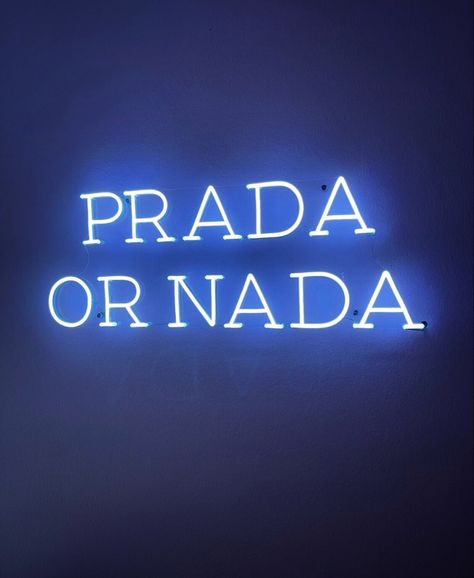 Aesthetic Lighting, Prada Aesthetic, Blue Prada, Neon Lights, May 5, Neon Lighting, Self Development, Instagram Accounts, Blue Fashion