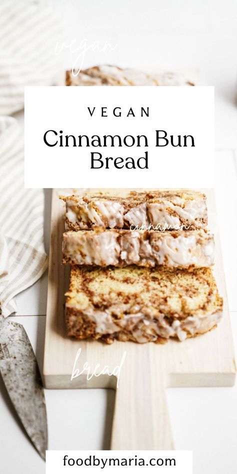 Cinnamon Bun Bread, Plant Butter, Bun Bread, Vegan Bread Recipe, Cinnamon Icing, Fall Vegan Recipes, Vegan Baking Recipes, Vegan Bakery, Desserts Vegan