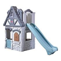 2 Story Playhouse, Playhouse Slide, Two Story Playhouse, Cedar Playhouse, Toddler Playhouse, Kids Playhouse Outdoors, Playhouse With Slide, Backyard Toys, Kids Play Set