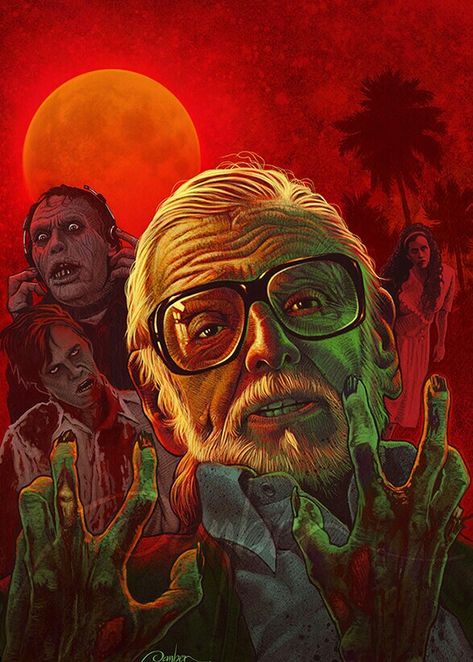 GEORGE ROMERO ZOMBIE GODFATHER George Romero, The Zombies, Zombie Art, Horror Movie Icons, Zombie Movies, Best Horror Movies, Horror Posters, Horror Movie Art, Classic Horror Movies