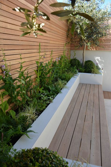 Clapham, London - Tom Howard Gardens Taman Air, Small Courtyard Gardens, Courtyard Gardens Design, Small Patio Garden, Back Garden Design, Backyard Seating, Small Backyard Gardens, Patio Garden Design, Have Inspiration