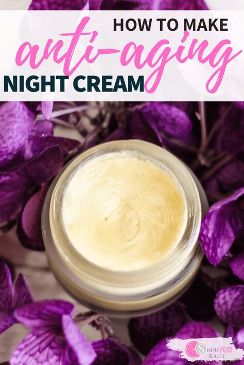 This CBD Anti-aging Night Cream Recipe is such a simple DIY beauty recipe that you can easily make at home. Take charge of your skincare routine. When you're looking for a natural beauty regime that is full of natural ingredients, this homemade night cream is perfect. You can easily make this DIY night cream recipe in a short amount of time. And the CBD addition makes it simple to help you relax and find confidence in your choice. #DIYbeauty #CBD #nightcream #DIYskincare #nightcreamrecipes Diy Retinol Cream, Diy Night Cream Anti Aging, Homemade Night Cream, Diy Night Cream, Face Cream Recipe, Night Face Cream, Anti Aging Night Cream, Diy Anti Aging, Hand Mask