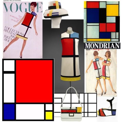 Art & Fashion: Dress from YSL Piet Mondrian Fashion, Kandinsky For Kids, Mondrian Dress, Mondrian Art, France Colors, Art Lessons For Kids, Piet Mondrian, Mod Fashion, 1960s Fashion