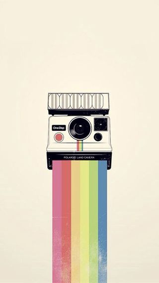 Polaroid Camera Colorful Rainbow Illustration iPhone 6 Wallpaper Iphone Wallpaper Disney, Iphone 5s Wallpaper, Iphone Wallpaper Hipster, Iphone 6 Wallpaper, Polaroid Camera, Wallpaper Ipad, Rainbow Aesthetic, Wallpaper Tumblr, Rainbow Wallpaper