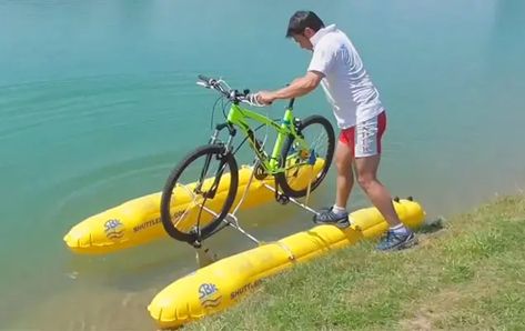 Shuttle Bike Kit Turn Your Bicycle Into a Pedal Boat Pedal Boat Ideas, Lake Boats, Pedal Boats, Pedal Boat, Water Bike, Lake Fun, Lake Keowee, Bike Kit, Boat Kits