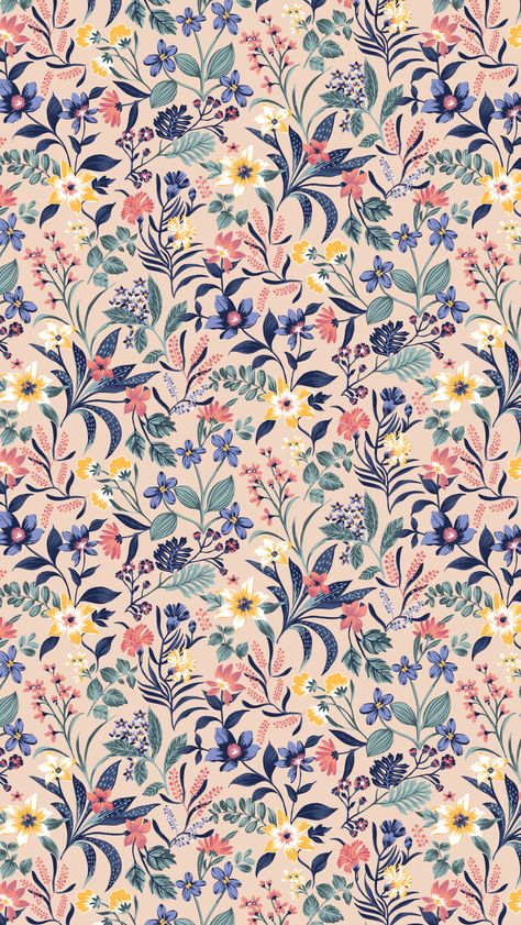 Vera Bradley Patterns Wallpapers, Pretty Wallpapers Dark, Blue Floral Wallpaper Iphone, Daisy Flower Aesthetic, Vera Bradley Wallpaper, Inside Out Wallpaper, Flower Wallpaper Aesthetic, Fall Floral Pattern, Motif Wallpaper