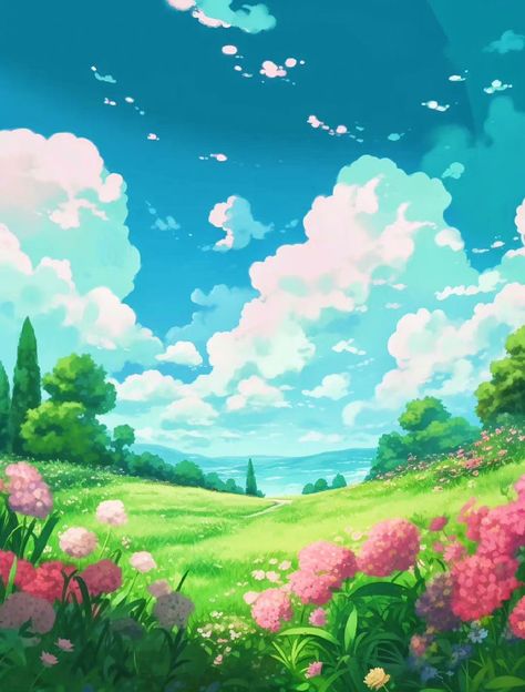 Landscape References, Drawing Scenery, Studio Ghibli Background, Scrapbook Design Layout, Ghibli Artwork, Scenery Background, Scenery Paintings, Scenery Pictures, Studio Ghibli Art