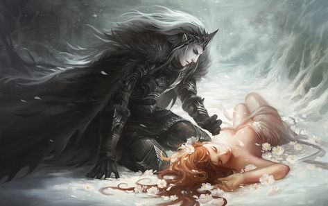 Celtic Elf, Hades Und Persephone, Persephone Art, Man In Black, Heroic Fantasy, Psy Art, Hades And Persephone, Deviant Art, Music Music