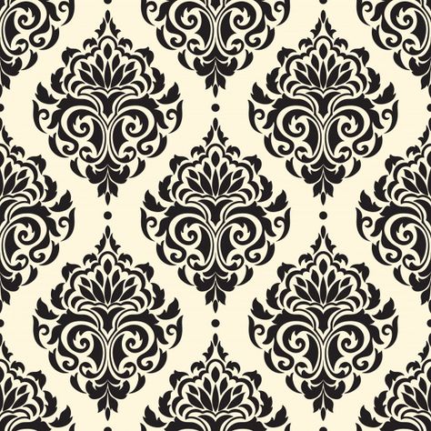 damask seamless pattern background Free Vector Luxury Texture, Pola Bordir, Pattern Stamping, Damask Wallpaper, Wooden Stamps, Flower Stamp, Peel Stick Wallpaper, Pattern Background, Damask Pattern