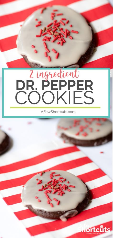 Dr Pepper Cookies, Pepper Cookies Recipe, Crazy Desserts, Pepper Cookies, Vegetarian Chocolate Cake, 2 Ingredient Desserts, Pepper Recipes, Two Ingredient, Cake Mix Cookie Recipes