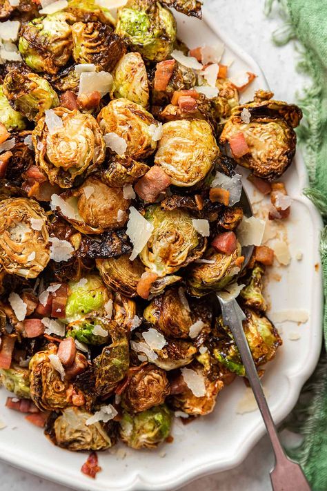 Flash Fry Brussel Sprouts, Sweet Potato Pecan Casserole, Fall Side Dishes, Brussel Sprouts With Pancetta, Fall Side Dish Recipes, Red Skin Mashed Potatoes, Fried Brussels Sprouts, Balsamic Brussel Sprouts, Roasted Carrots And Parsnips