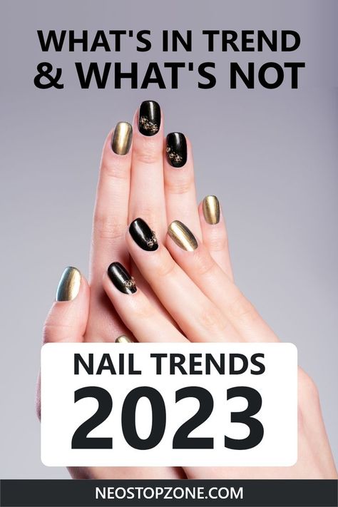 Nail Fashion Report 2023: Discover the top trends and styles to try or ditch for a stunning and on-trend nail look. Graphic Nail Art, Nail Trends For 2023, Fun French Manicure, Latest Nail Colours, Chunky Glitter Nails, Popular Nail Colors, Metallic Nail Art, New Nail Trends, New Nail Art Design