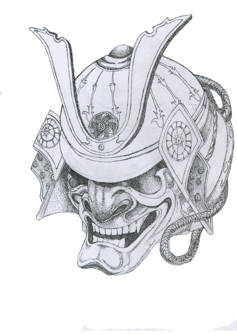 Samauri Drawing, Samurai Helmet Drawing, Knight Helmet Drawing, Samurai Helmet Design, Samurai Helmet Tattoo, Japanese Helmet, Hatch Drawing, Samurai Clothing, Helmet Drawing