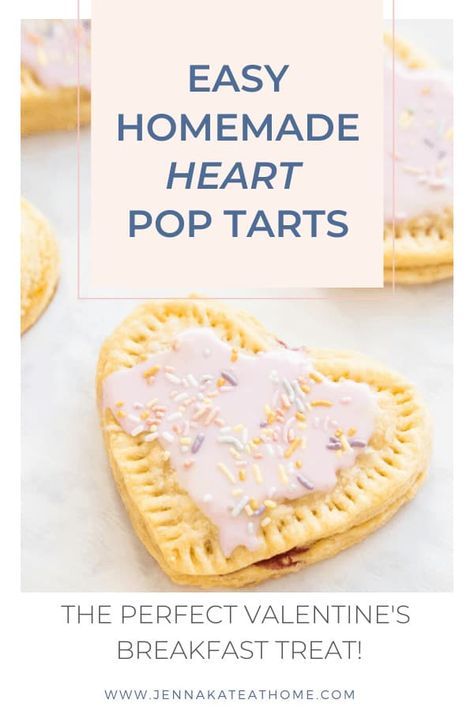 Homemade Heart Shaped Pop Tarts Pie Crust Pop Tarts, Pop Tarts With Pie Crust, Home Made Pop Tarts, Pop Tart Recipe, Homemade Pop Tarts Recipe, Strawberry Pop Tarts, 2024 Meals, Homemade Pop Tarts, Strawberry Pop