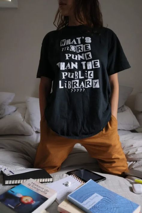 Wear Your Heart On Your Sleeve: 9 Library Shirts To Buy Today Punk Mom, Shirts To Buy, Summer Punk, Casual Punk, Punk Shirt, Susan Sontag, Heart On Your Sleeve, Banned Books, Comfy Shirts