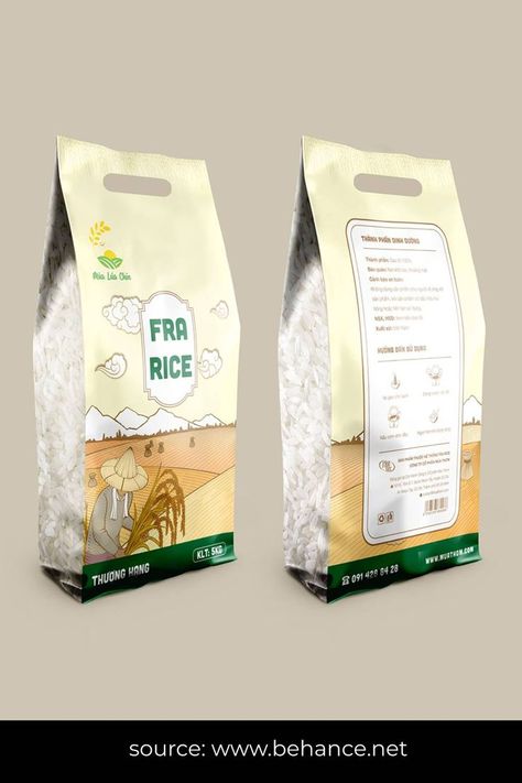 #rice #ricepackagingdesign #ricepacketdesign #ricelabeldesign source: https://www.behance.net/gallery/130720627/RICE-PACKING-WHITE-RICE? Rice Packaging Design, Agriculture Design, Rice Brands, Rice Packaging, Rice Pack, Effective Branding, Rice Bags, Branding Design Packaging, Bag Mockup