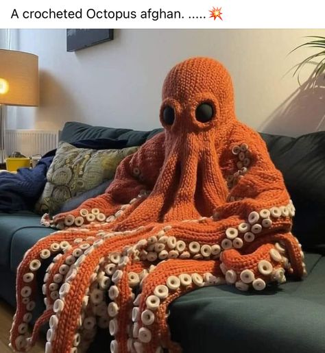 Octopus Blanket, Octopus Crochet Pattern, Crochet Octopus, Steampunk Design, Crochet Cross, Sewing Studio, Cool Hats, Crafty Diy, Octopus