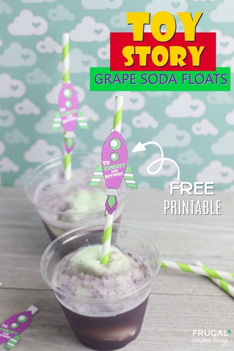 Toy Story Party Printable and Sherbert Punch Grape Soda Recipe. These free toy story printables are perfect for a Woody and Buzz Lightyear fan. #FrugalCouponLiving #buzzlightyear #toystory #printables #freeprintables #partydecor #toystoryparty #partyideas #woody #buzzlightyear #sherbet #punch #toystorybirthday Best Sherbet Punch Recipe, Toy Story Party Ideas, Raspberry Sherbert, Toy Story Printables, Sherbet Punch Recipes, Toy Story Birthday Party Ideas, Float Recipes, Party Punch Recipes, Holiday Punch