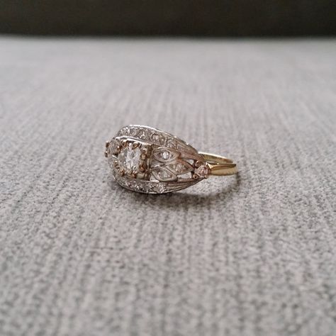 1930s Ring, Antique Engagement Rings Victorian, Milgrain Engagement Ring, Best Ring, Antique Diamond Engagement Rings, Victorian Engagement Rings, Antique Filigree, Right Hand Ring, Antique Wedding Rings