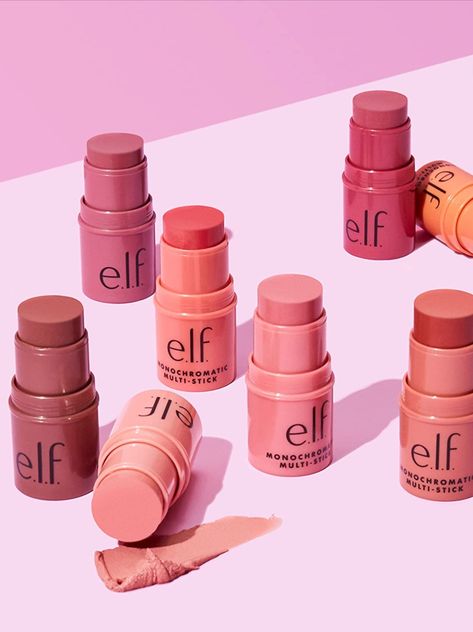 Elf Blush, Cream Blush Stick, Sparkling Rose, Elf Cosmetics, Elf Makeup, Powder Highlighter, Amazon Beauty Products, For Eyes, Eyes Lips