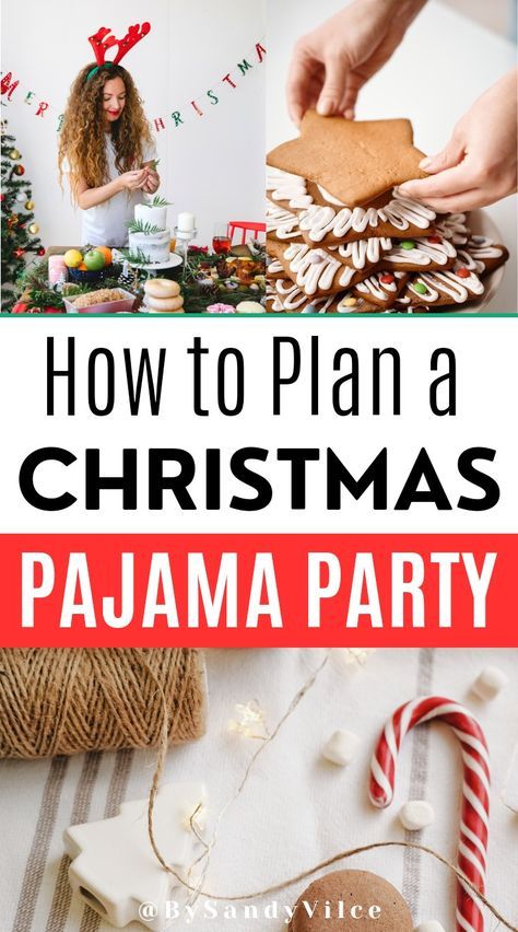 Christmas Brunch Activities, Pancake And Pajamas Christmas Party, Christmas Pajama Brunch Party, Pajama Themed Christmas Party, Christmas Themed Slumber Party, Pajamas And Prosecco Christmas Party, Girls Night Christmas Party Ideas Food, Rs Christmas Activity Ideas, Christmas Pajama Party Ideas Families