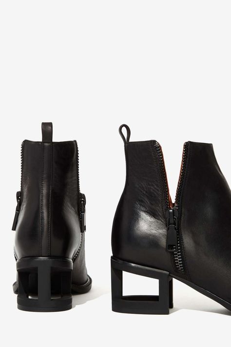 Jeffrey Campbell Boone Leather Bootie - Blackout | Shop Shoes at Nasty Gal Paris To London, Shop Boots, Shoe Boot Sandals, Jeffrey Campbell Shoes, Shoe Obsession, Shoe Lover, Jeffrey Campbell, Leather Booties, Sock Shoes