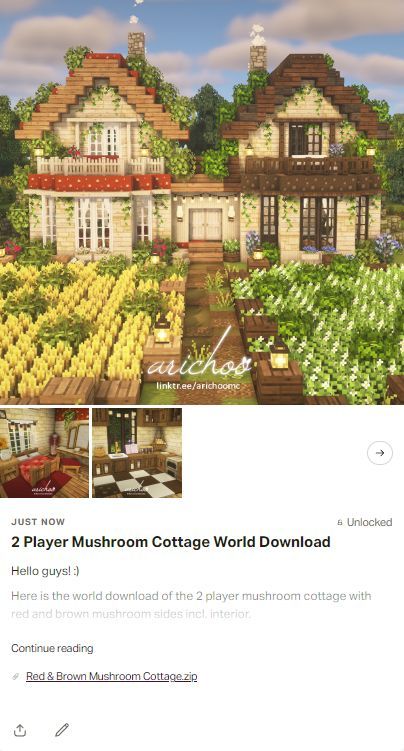 Cottage Core Houses, Mushroom Sides, Cottagecore House Minecraft, Interior Minecraft, Minecraft Starter House, Cottage Minecraft, Cottagecore Minecraft, Cottage Core Minecraft House, Minecraft Houses Survival