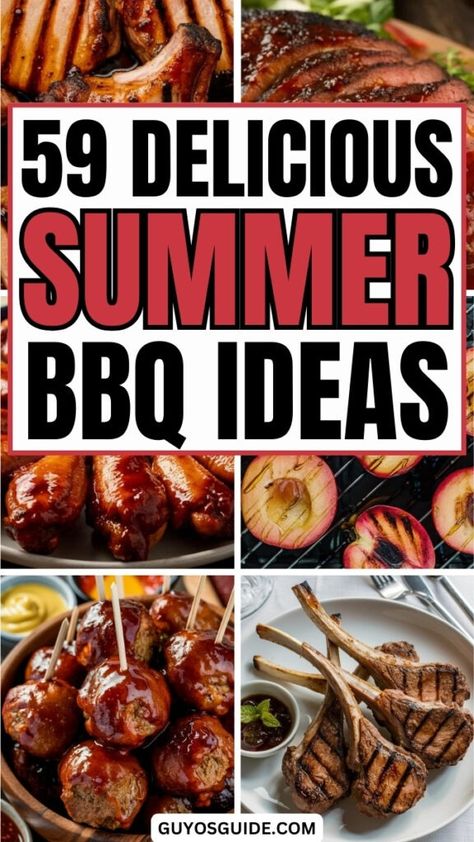 59 Delicious Summer BBQ Ideas for a Perfect Cookout Sides For Korean Bbq, Gourmet Bbq Food, Ideas For Bbq Party Food, Barbecue Food Ideas, Easy Cookout Food, Summer Bbq Food, Summer Bbq Ideas, Barbecue Dishes, Cookout Dishes