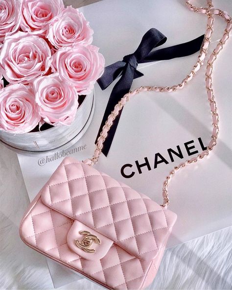 Pink Chanel Bag, Pink Wednesday, Pandora Bracelet Designs, Trendy Purses, Luxury Bags Collection, Pink Shades, Chanel Mini, Girly Bags, Pink Chanel