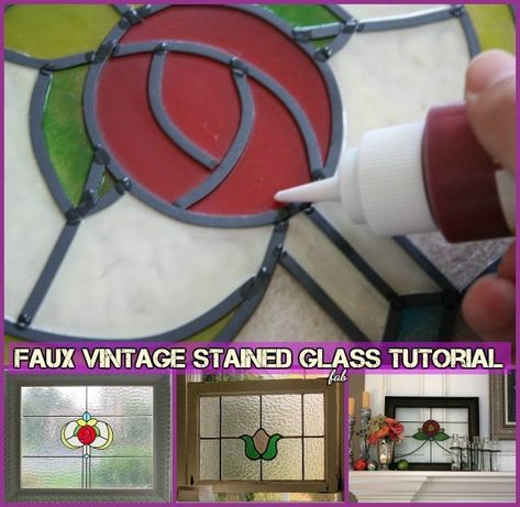 Faux Stained Glass Plexi, Stained Glass Diy Tutorials, Treehouse Bedroom, Faux Cookies, Window Diy, Window Paint, Painting On Glass Windows, Upcycle Crafts, Repurposed Windows