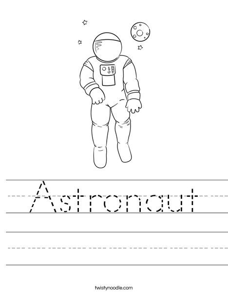 Astronaut Worksheet - Twisty Noodle Astronaut Worksheet, Astronaut Drawing, Science Camp, Twisty Noodle, Drawing Sheet, Lessons For Kids, Kids Prints, Super Hero, School Work