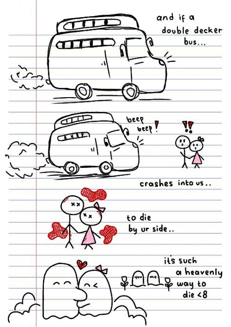 Double Decker Bus Drawing, Things To Make For Your Boyfriend, Hiasan Scrapbook, Scrapbook Ideas For Couples, Ide Scrapbook, How To Make Doodle, Bus Drawing, Kartu Ulang Tahun Diy, Cute Text Quotes